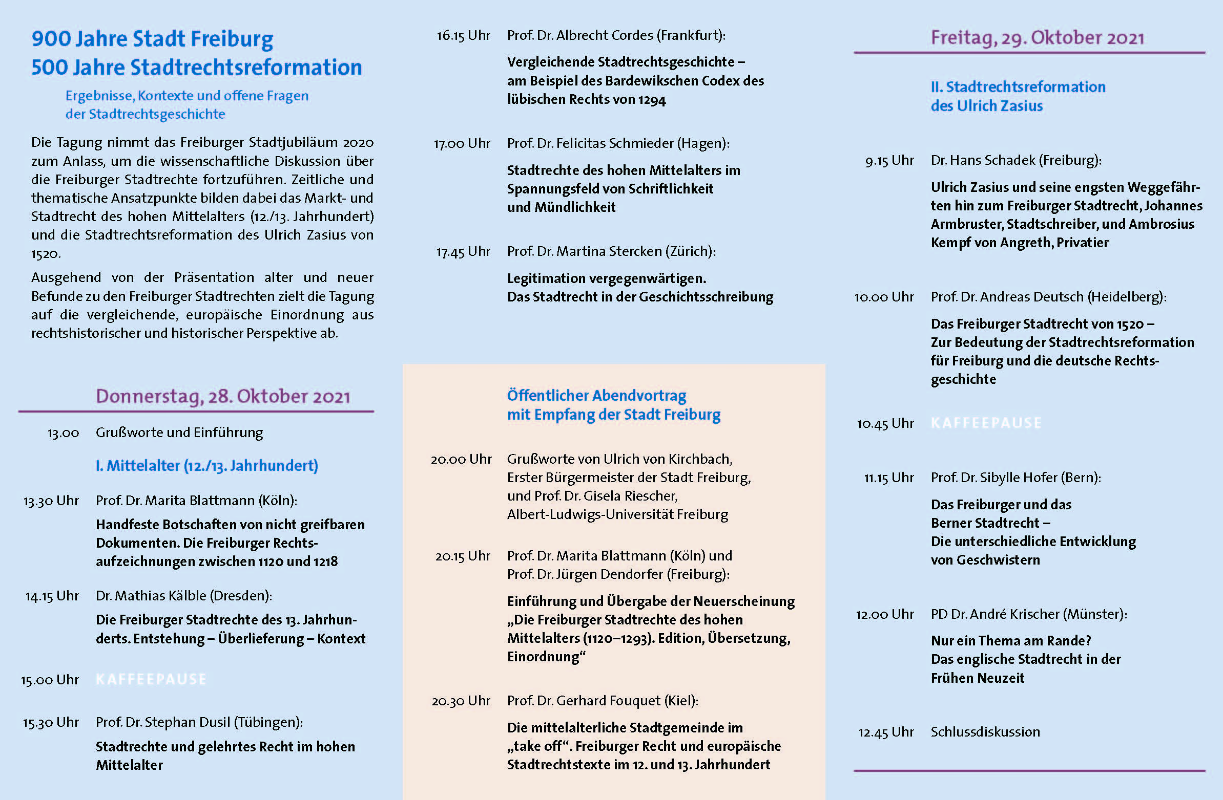 Programm Tagung 03/19